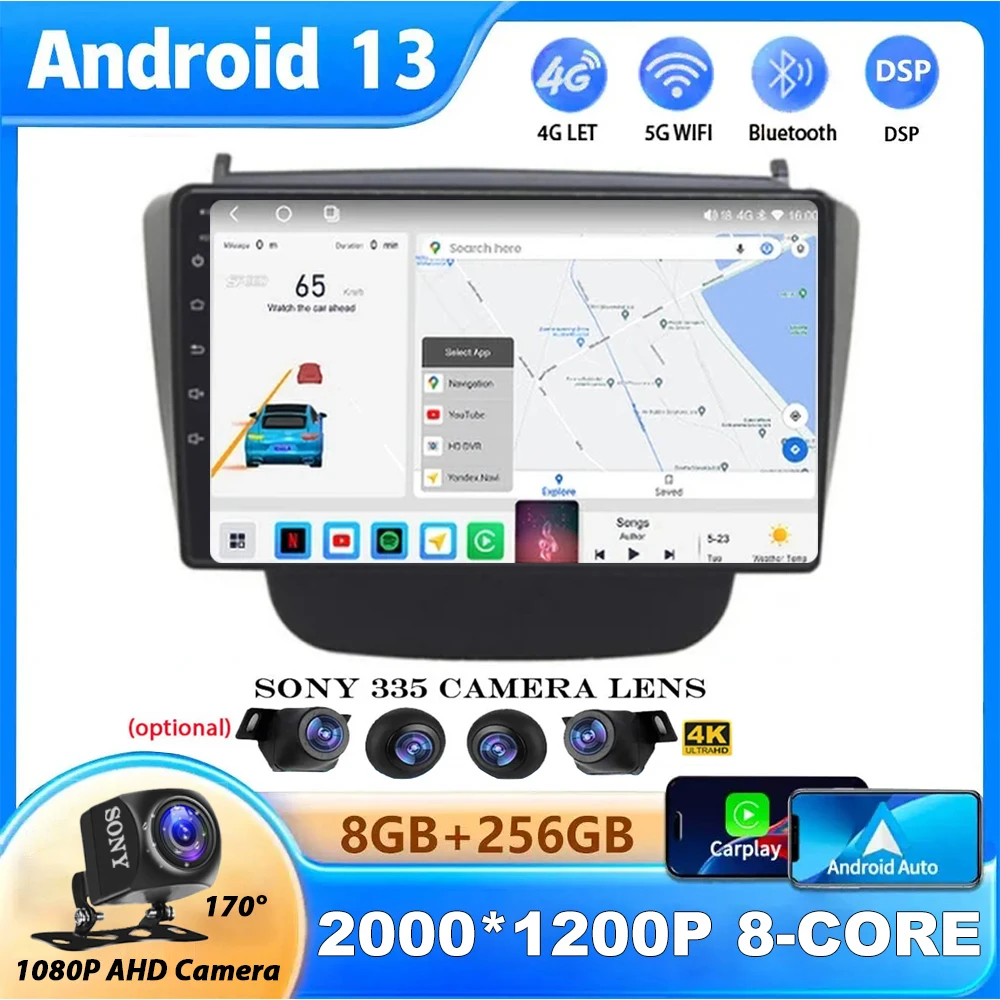 2K QLED Android 13 ROVER-MG MG5 2007 - 2015 DVD CPU GPS Navigációs Multimédia Lejátszó HDR Képernyőn Nem 2Din Vezeték nélküli Carplay BT