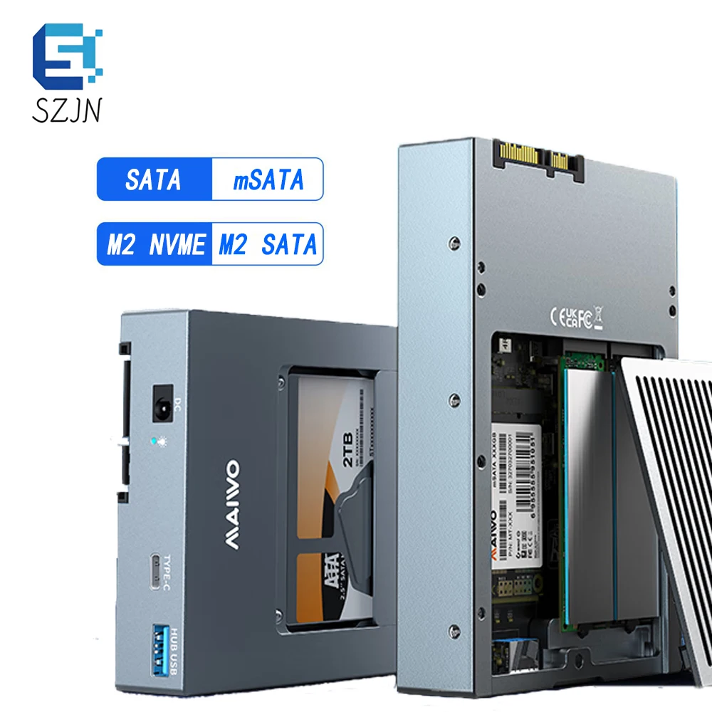 M2 Nvme Burkolat SSD Esetben HDD Dokkoló Állomás SATA MSATA NVME M2SATA Többfunkciós USB 3.0 Merevlemez Bővítés